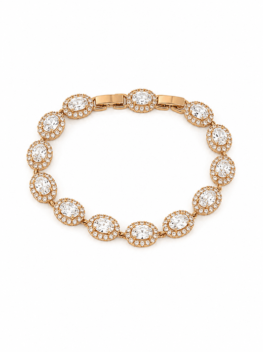 Sofia - 18k Gold Plated Bracelet with Cubic Zirconia Gold Plated Jewelry for Women