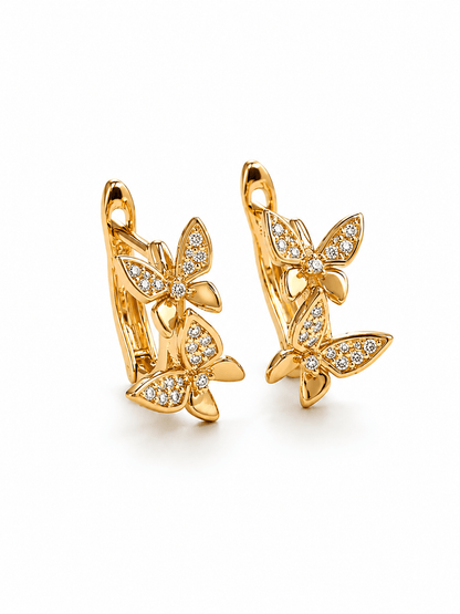 Vija – 18k gold-plated butterfly earrings gold-plated jewelry for women