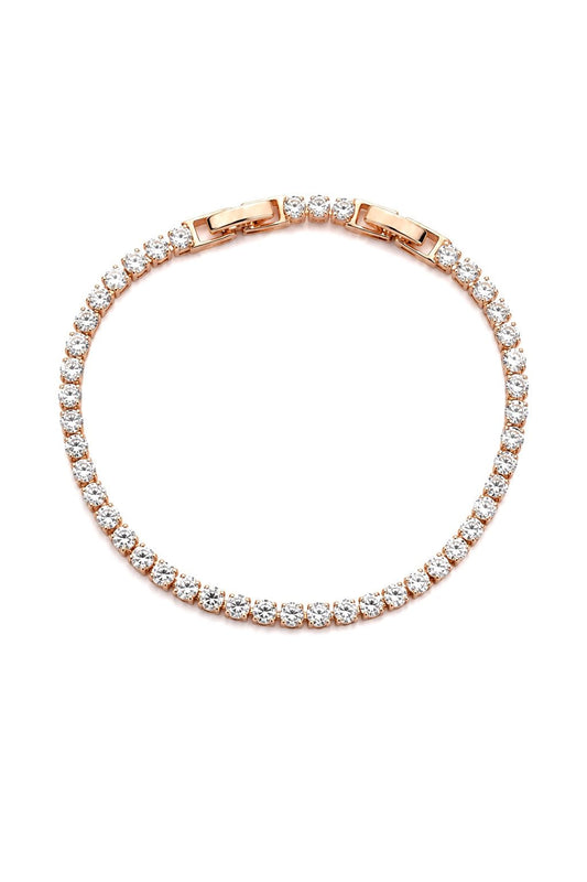 Victoria - 18k Gold Plated Tennis Bracelet with Cubic Zirconia Gold Plated Jewelry for Women