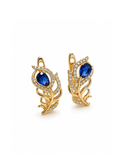 Zita – 18k gold-plated leaf earrings gold-plated jewelry for women